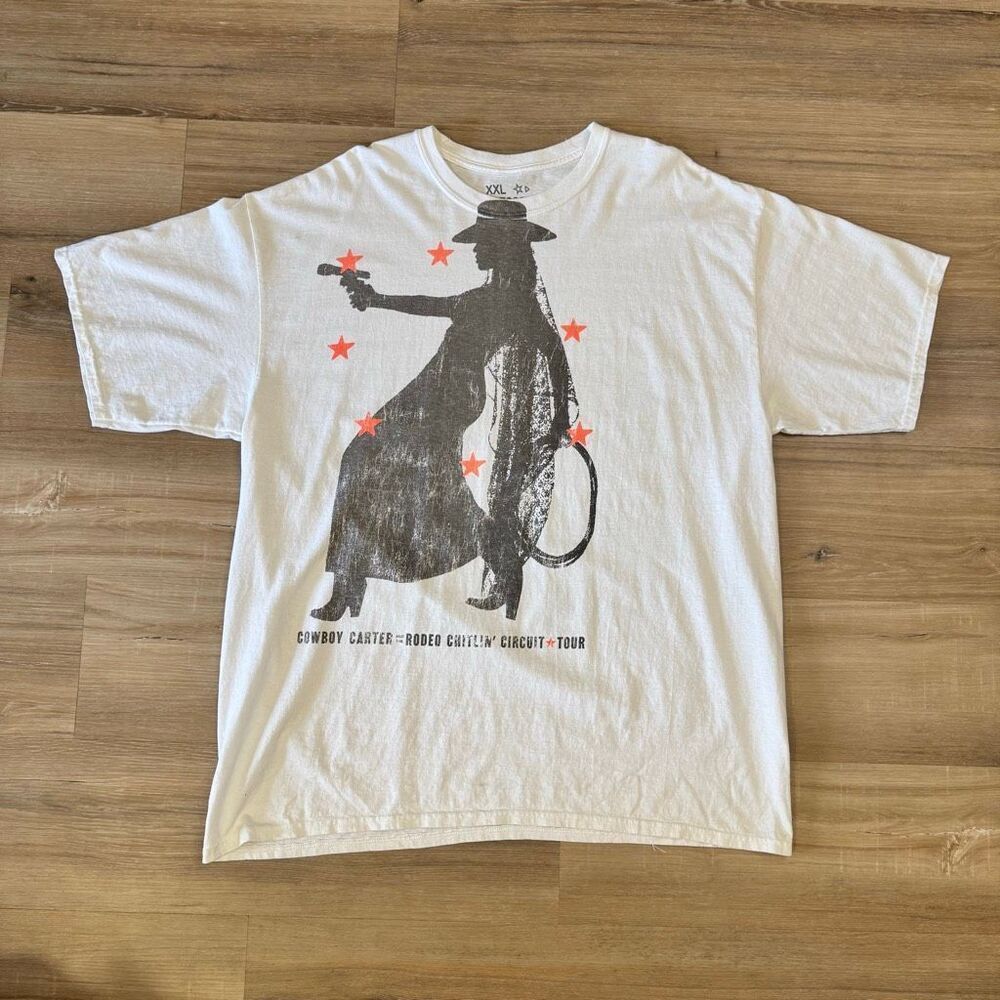 New Beyoncé Cowboy Carter White Shirt Size XXL 2025 Tour Tee Country Pop Merch